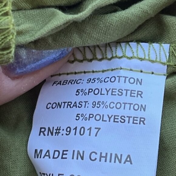 SOLD Anthropologie Luna Moon Eyelet Embroidered Floral Green 2 Piece Pants Top L - Picture 14 of 15